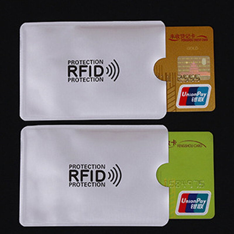 RFID Karte Abdeckung Bank Karte Blockieren Kontaktlose Hülse Debit Kredit Protector Brieftasche Halter RFID Karte Brieftasche BUS ID Karte Halter