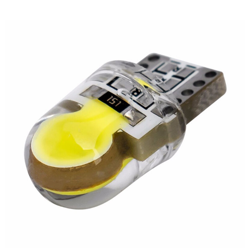 4pcs T10 W5W 168 Car Interior Dome Light Silica Gel COB LED Bulbs Silicone Shell Auto Wedge Parking Light Turn Side Lamps DC12V