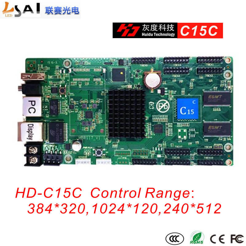 Controladores Async a todo color C15C, rango de Control: 384x320, 1024x120, 240x512