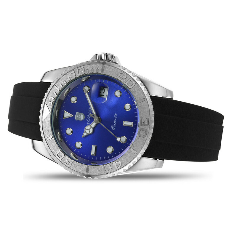Reloj deportivo de lujo para hombre, cronógrafo de cuarzo, de silicona, con carcasa superior, 9 colores, Envío Gratis