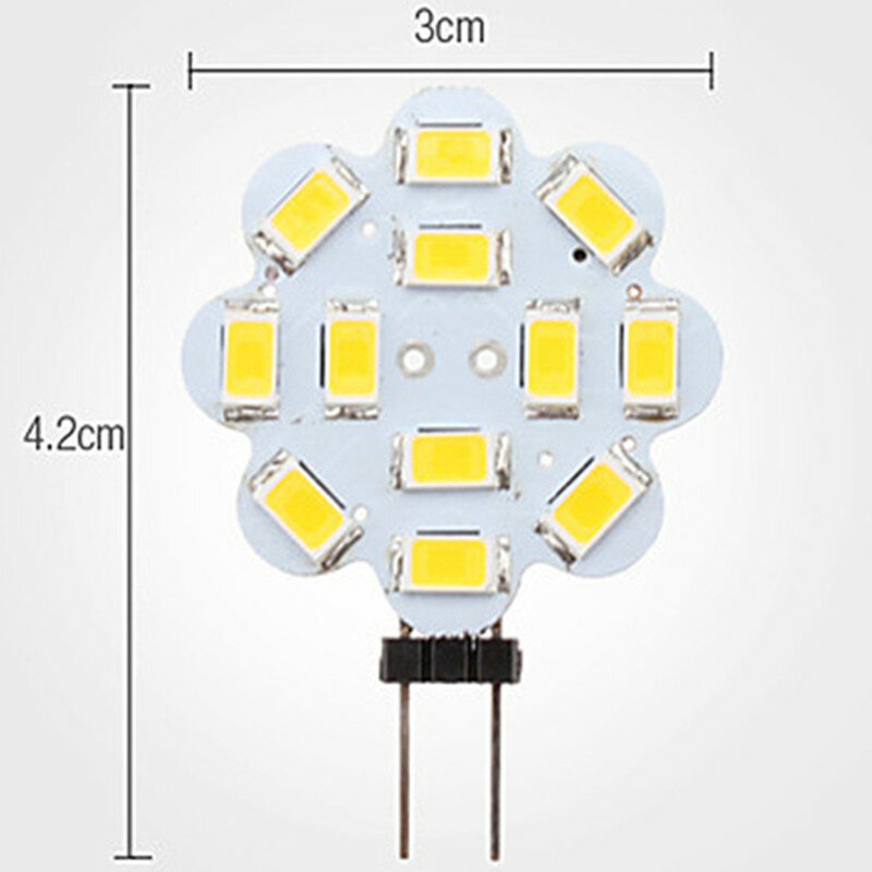 1PCS LED Bulb 3W G4 12SMD 5730 LED 5630 DC 12V 30MM Diameter PCB Material LED Spot light light