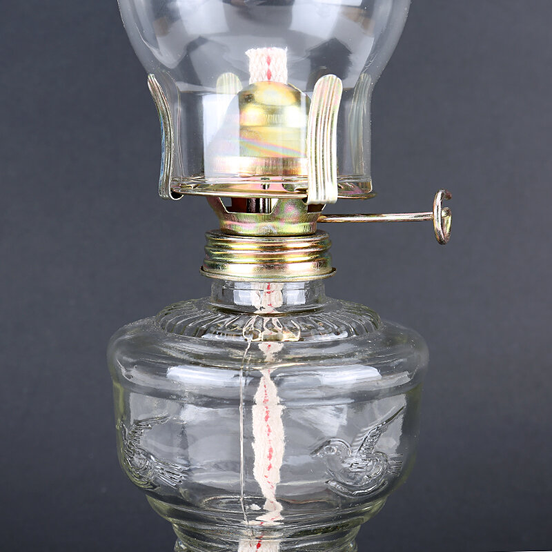 Voorverkoop 32 cm Glas Kerosine Lantaarns Olie Lamp Glas Klassieke Retro Familie Decoratieve Verlichting Hoge Capaciteit Hoge Kwaliteit