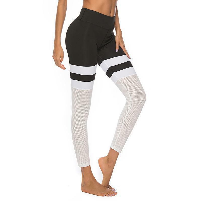 Calças leggings esportivas femininas elásticas, vestuário esportivo slim para corrida