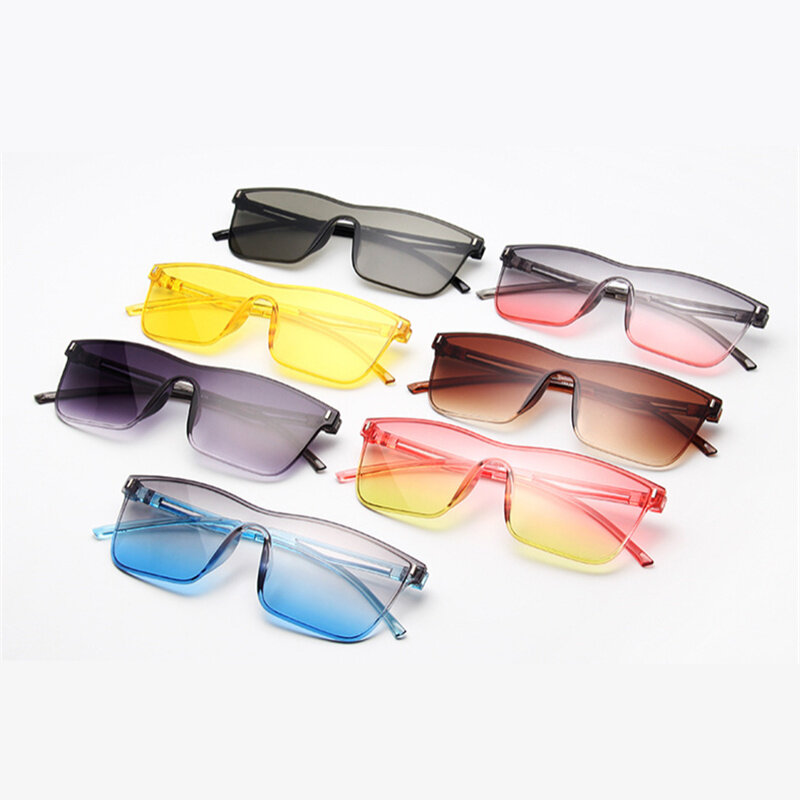 Mode Männer Sonnenbrille Randlose Stil Sport Sonnenbrille Für Frauen Platz Ozean Gradienten Objektiv Sonnenbrille