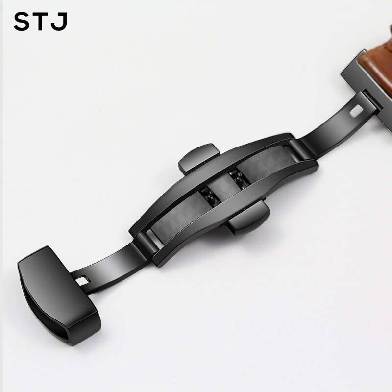 STJ-correa de piel de becerro para Apple Watch, Correa deportiva para Apple Watch Series 3/2/1, 42mm, 38mm, iWatch Series 4, 40mm, 44mm