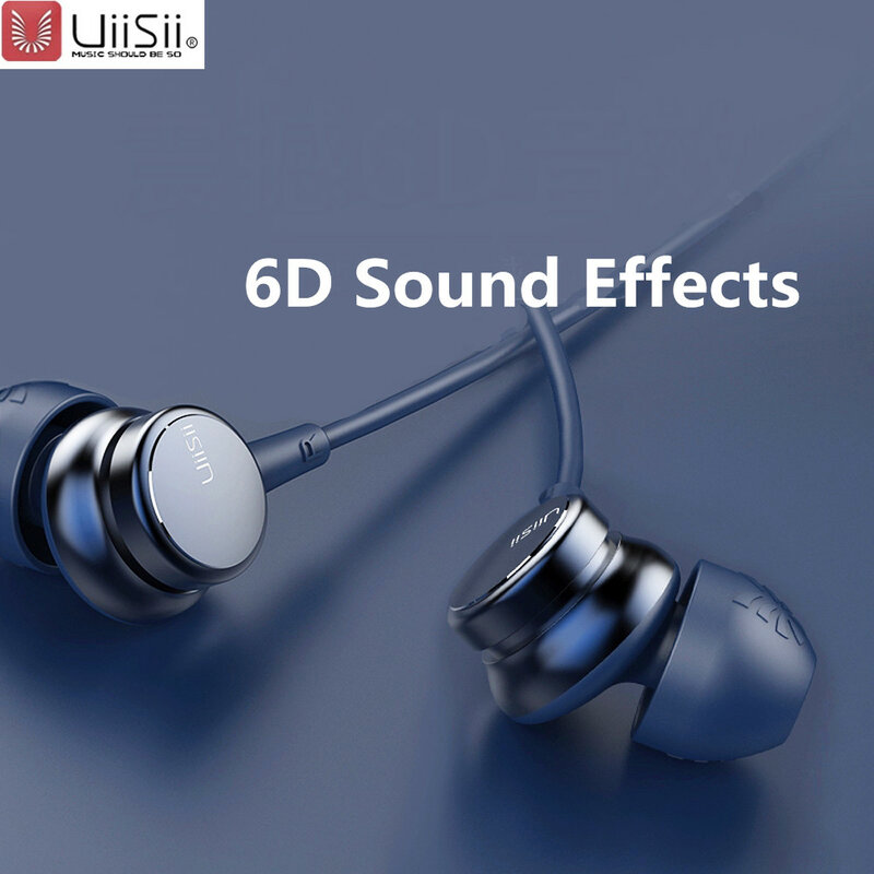UiiSii HM7 HM9 cuffie In-ear auricolare Stereo Super Bass con microfono In metallo 3.5mm per iPhone /Samsung Phone Go pro MP3