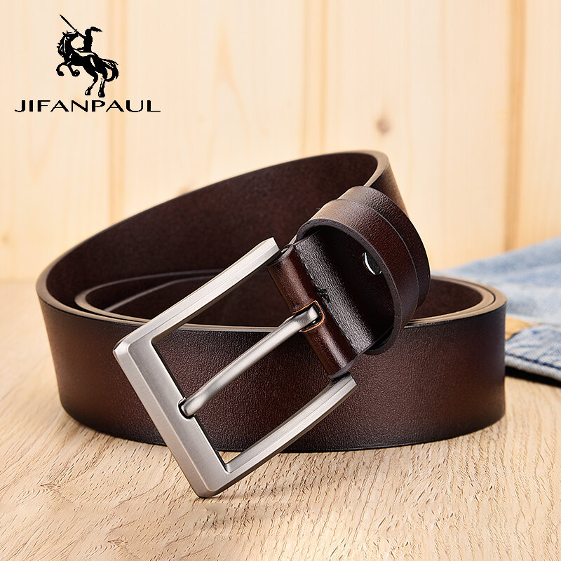 Jifanpaulalta qualidade cinto de couro masculino, cinto de couro com design de luxo, jeans, para homens