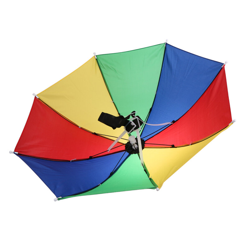 55/65cm Tragbare Outdoor Regenschirm Hut Kappe Klapp Frauen Männer Regenschirm Angeln Wandern Golf Strand Headwear Freisprecheinrichtung Regenschirm