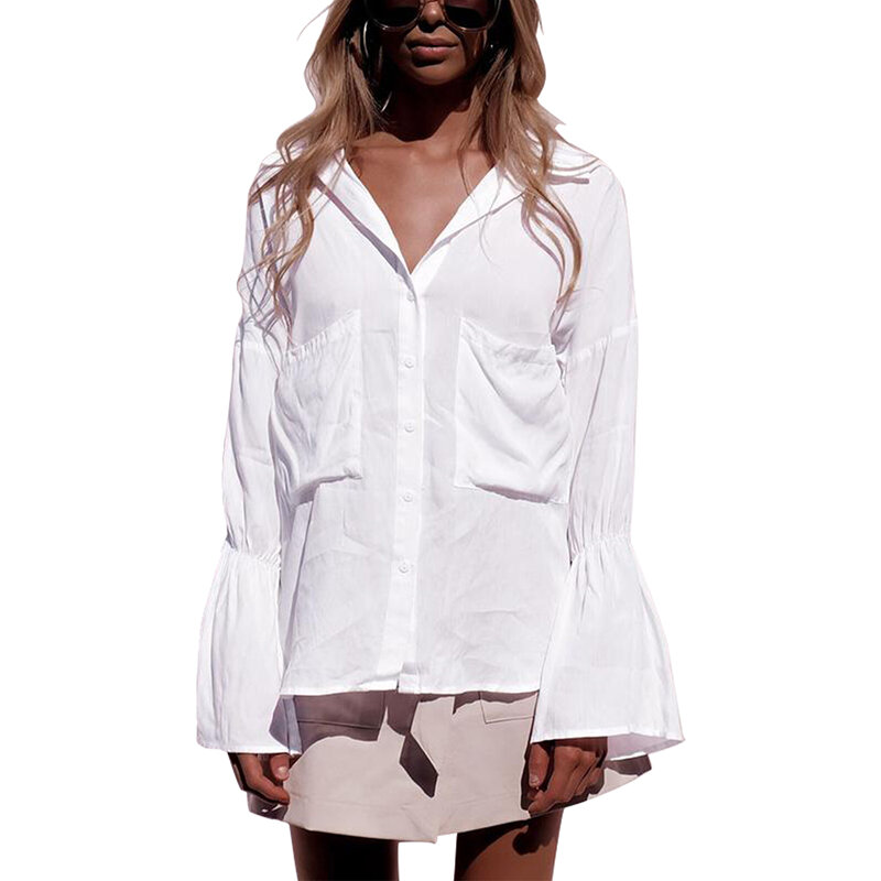 JYSS fashionable women cotton white blouses long sleeve turn down collar camisa feminina plus size blusas ladies tops 81801