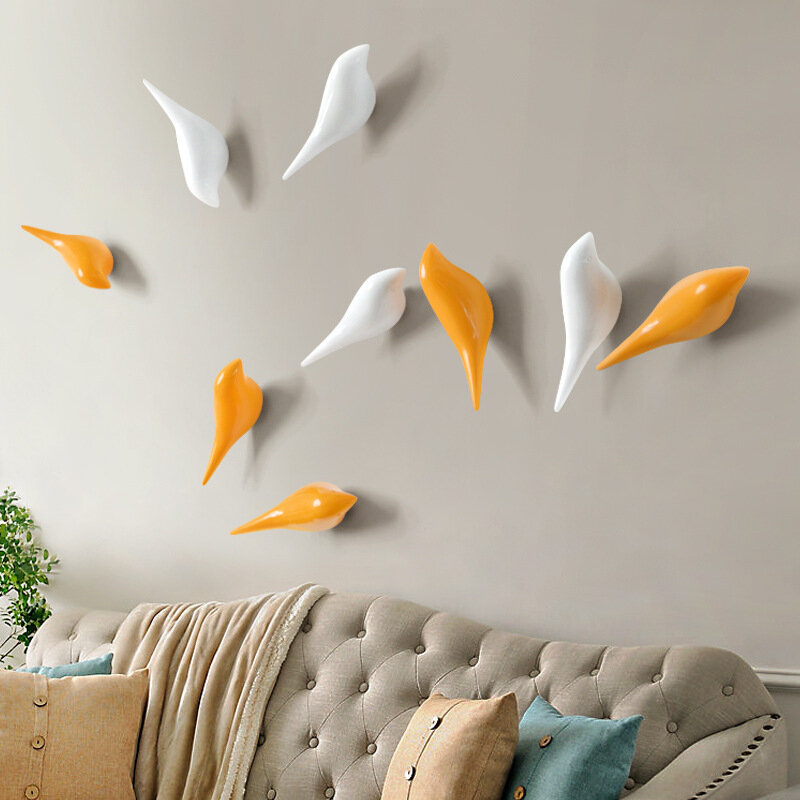 Perchero de pared de resina para decoración del hogar, estante para pájaros