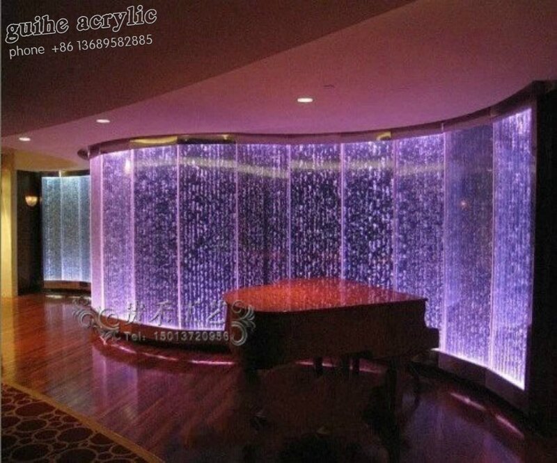 Mur à bulles d'eau personnalisé avec lumières et télécommande, écrans LED, diviseurs de pièce et de bureau, dernière collection 2019