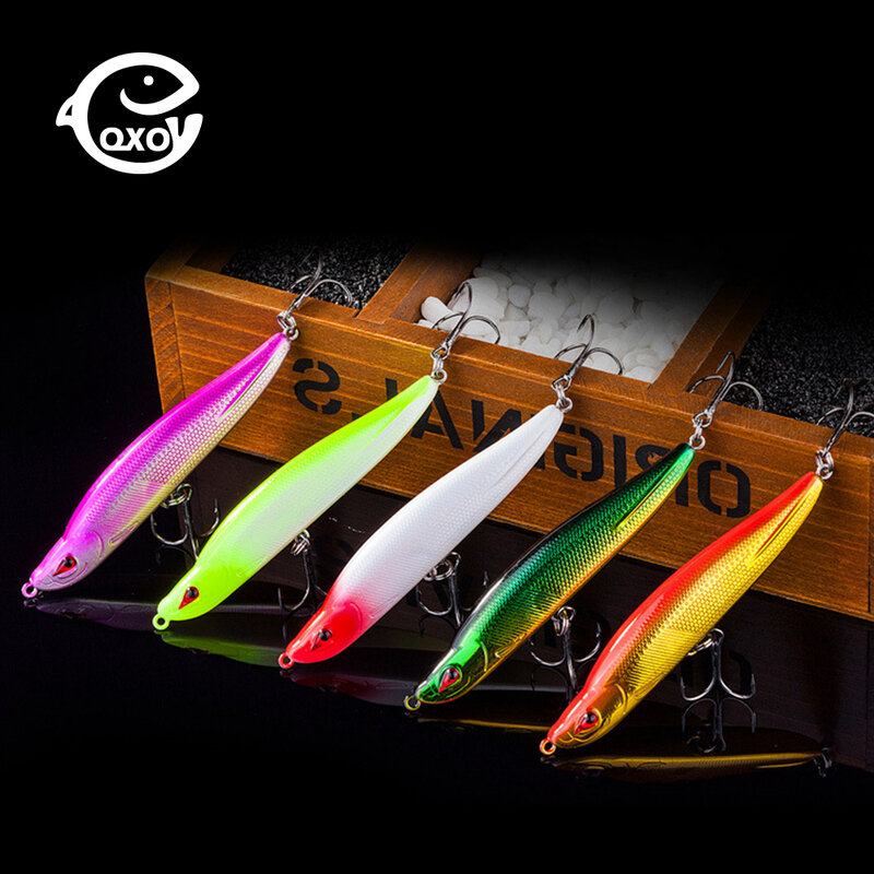 QXO Fishing Lures Silicone Bait Wobblers Peche For Fishing Pancil  Sea Fishing All Goods Lures Artificial Feeder 8/9.5cm 11/16g