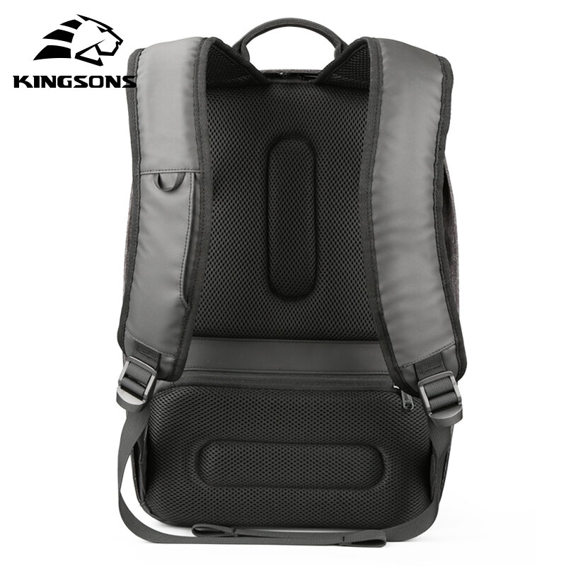 Рюкзак Kingsons мужской, для ноутбука 15 дюймов, с USB-зарядкой и защитой от кражи