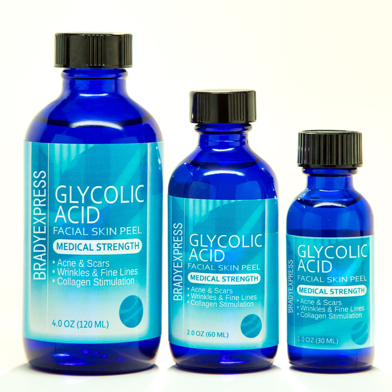 NEW GLYCOLIC ACID Chemical Peel Kit Medical Grade - 100% Pure! Acne, Scars, Wrinkles FREE SHIPPING
