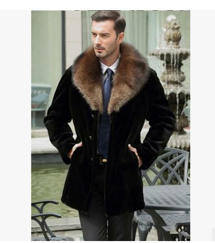 S/6Xl мужские куртки из искусственного меха длинная верхняя одежда из искусственного меха норки черные повседневные мужские пальто Мужская М...