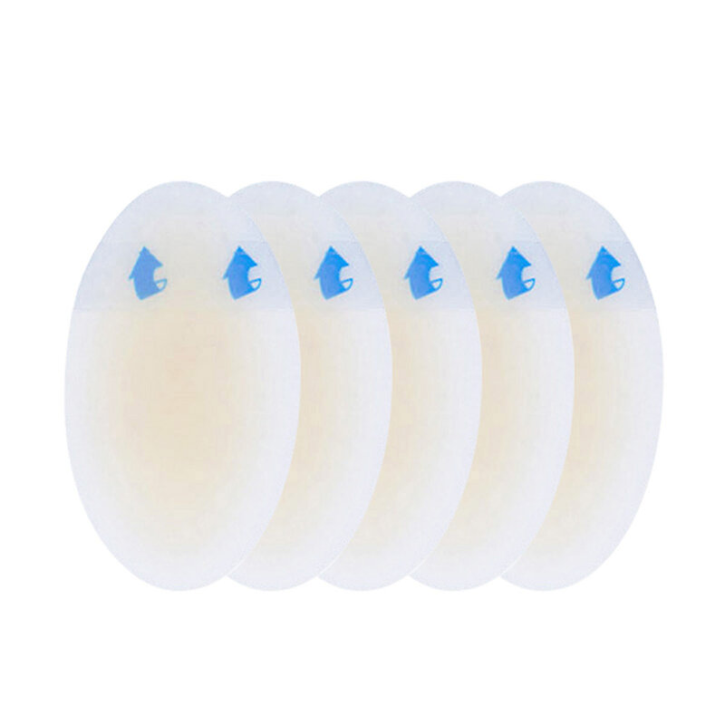 5 Stks/set Hak Anti-Dragen Hak Stickers Lijm Hydrocolloid Gel Blister Gips Pedicure Patch Silicone Gel Soft Hak Sticker