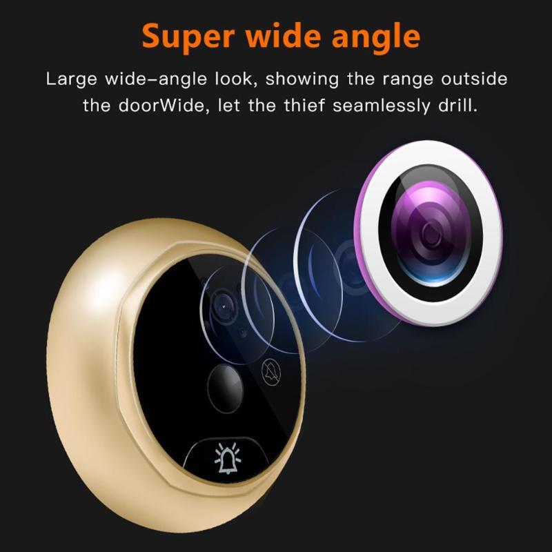 Visor electrónico Digital para puerta, cámara de mirilla con vídeo ocular, Visor de puerta con visión nocturna, compatible con detección de movimiento, 4,3 pulgadas