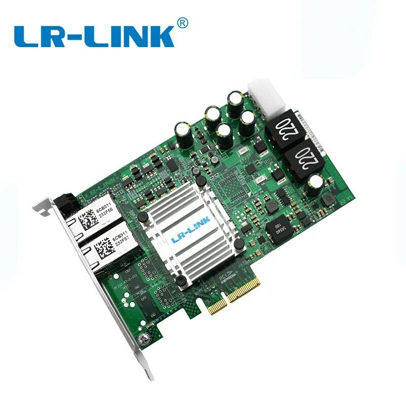 LR-LINK 9722HT-POE + Gigabit Ethernet Frame Grabber Kartu Video PCI-E X4 Kartu Jaringan Port Ganda Intel I350 Nic