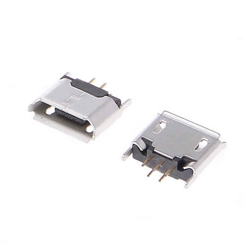 OOTDTY-Conector Micro USB tipo B hembra, Conector de soldadura SMD SMT de 5 pines, 180 grados, 10 Uds.