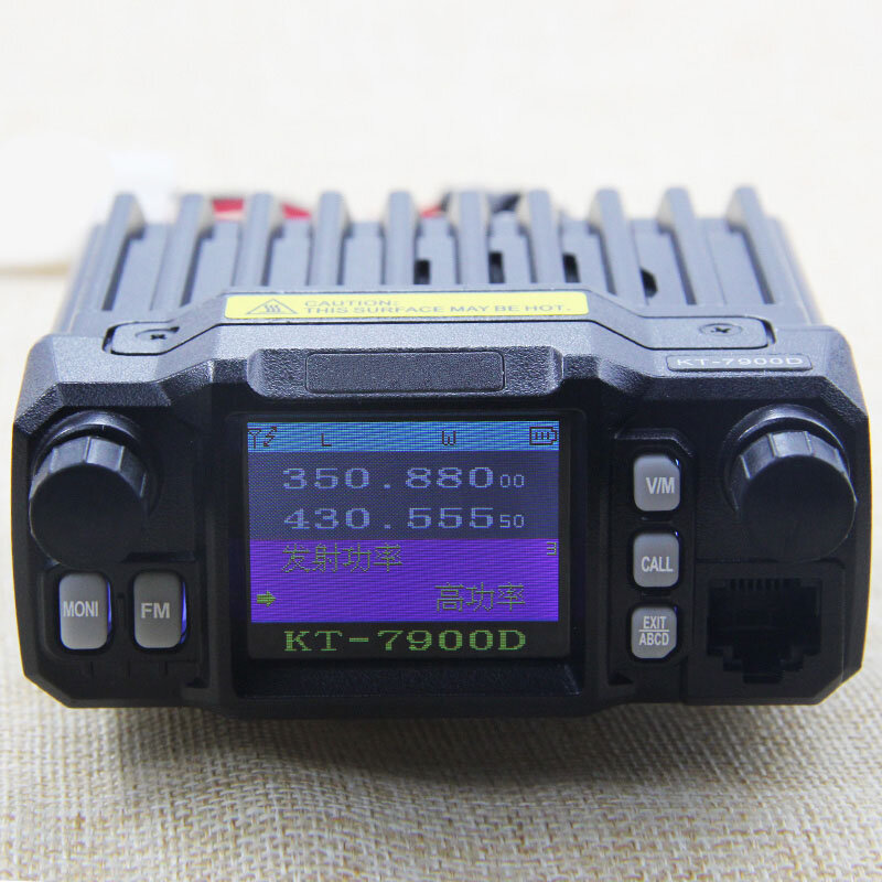 QYT-walkie-talkie de banda cuádruple/pantalla cuádruple de KT-7900D, Radio móvil de gran pantalla LCD de 25 vatios, 144/220/350/440MHz, KT7900D, novedad