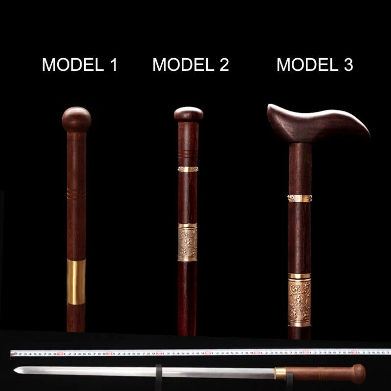 Crutches Sword Alpenstocks Cane Cassia Siamea Wood Sheath  93cm Length Gift Free Shipping
