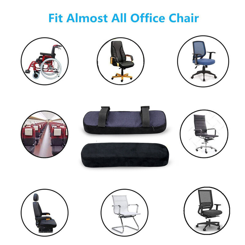 เท้าแขนครอบคลุมโฟมข้อศอกหมอนสำหรับ Forearm บรรเทาความดันแขนสำหรับ Office เก้าอี้รถเข็น Comfy เก้าอี้