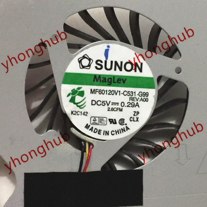 SUNON MF60120V1-C531-G99 MF60120V1-C530-G99 3-Wire DC5V 0.28A Server Laptop Cooling Kipas Kedua Model Dapat Menggantikan