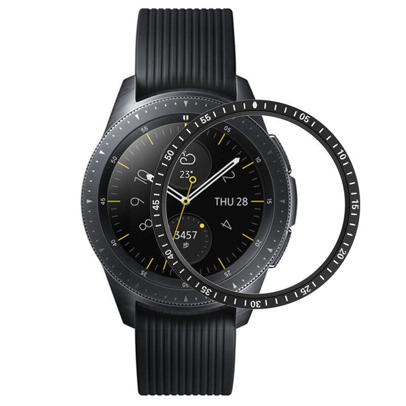 Mode Uhr Dekoration Zubehör Für Samsung Galaxy Uhr 42 MM Lünette Ring Klebstoff Abdeckung Anti Scratch Metall Langlebig