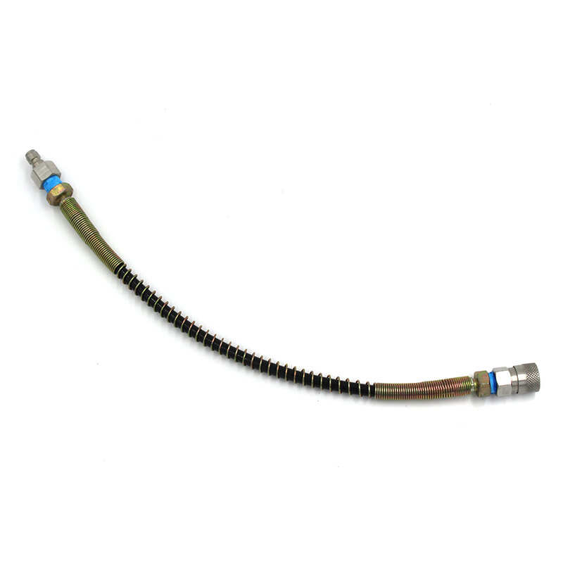 QUPB Paintball High Pressure Hose Line Spring Wrapped with Stainless Steel Quick Connect and Quick Plug 28cm HSP004