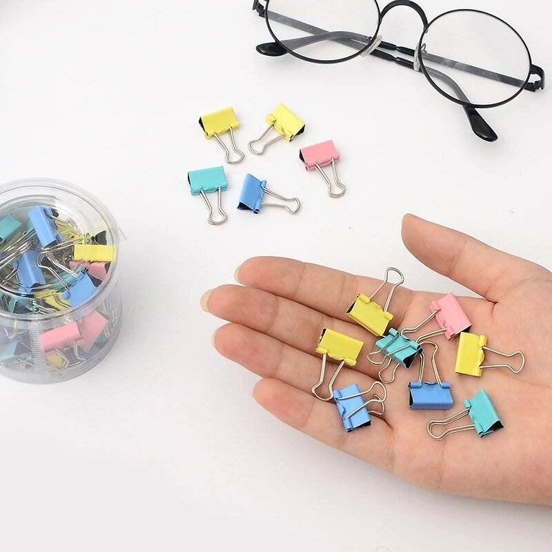 60 teile/los Mini Metall Papier Clips 15mm Bunte Candy Farbe Clip für Buch Schreibwaren Schule Büro Liefert Hohe Qualität