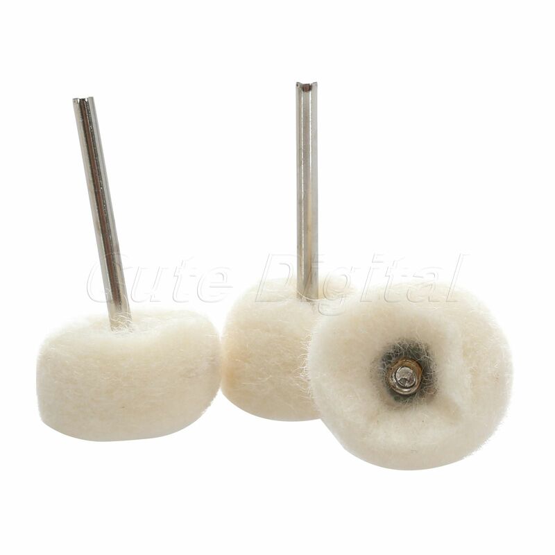 Cabezal de pulido de lana Dremel, accesorios para pulir joyas, metales, ruedas, cepillos de fieltro para herramientas rotativas, 1/8 ", 10 Uds.