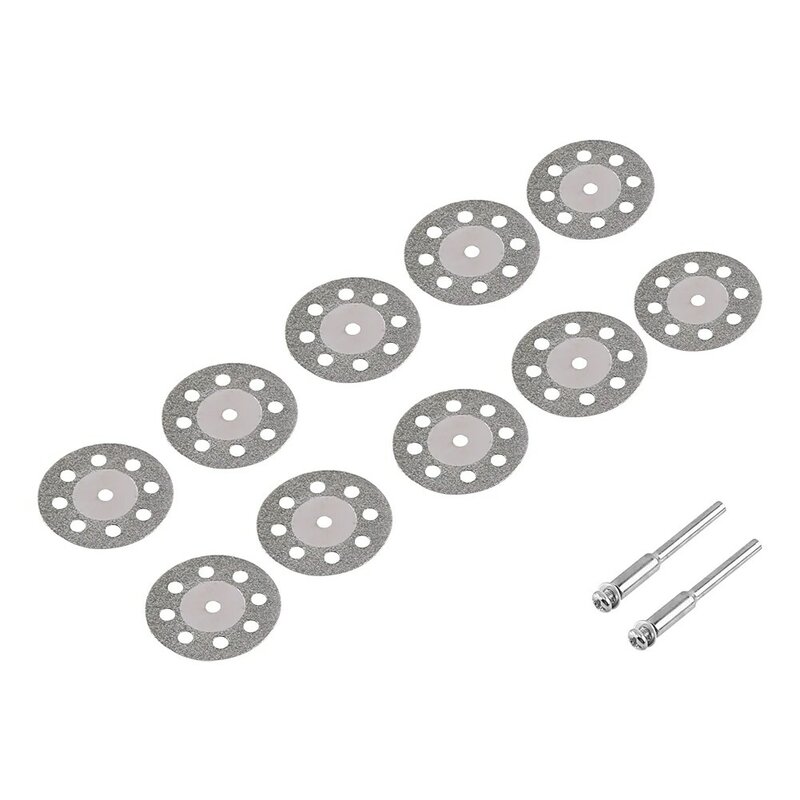 10 stücke Dreh Werkzeug 30mm 8 Löcher Diamant Kreissäge Klingen Schneiden Rad Discs mit 2 Dorn Kreissäge klingen Trennscheiben