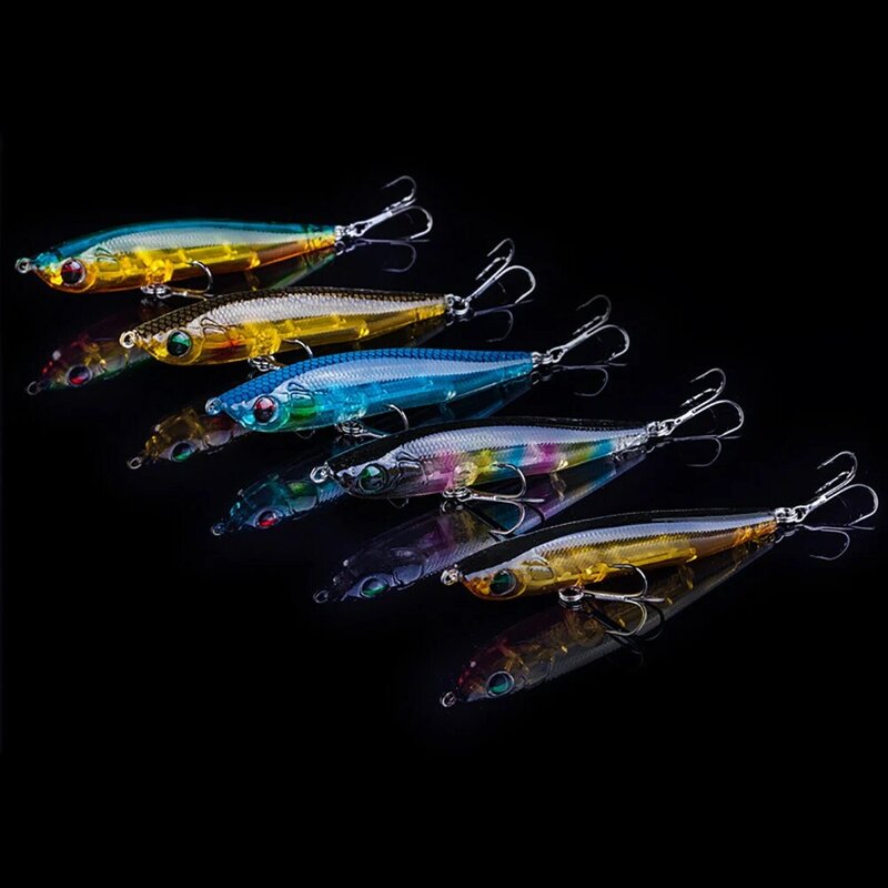 Leurre Wobblers lumineux artificiel pour la pêche, accessoire pour attraper des poissons, 6.5/8/9 cm, 8/15/20g