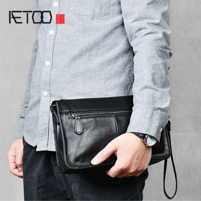 AETOO Мужская художественная Ретро сумка-мессенджер, кожаная мужская сумка на одно плечо, сумка для переноски