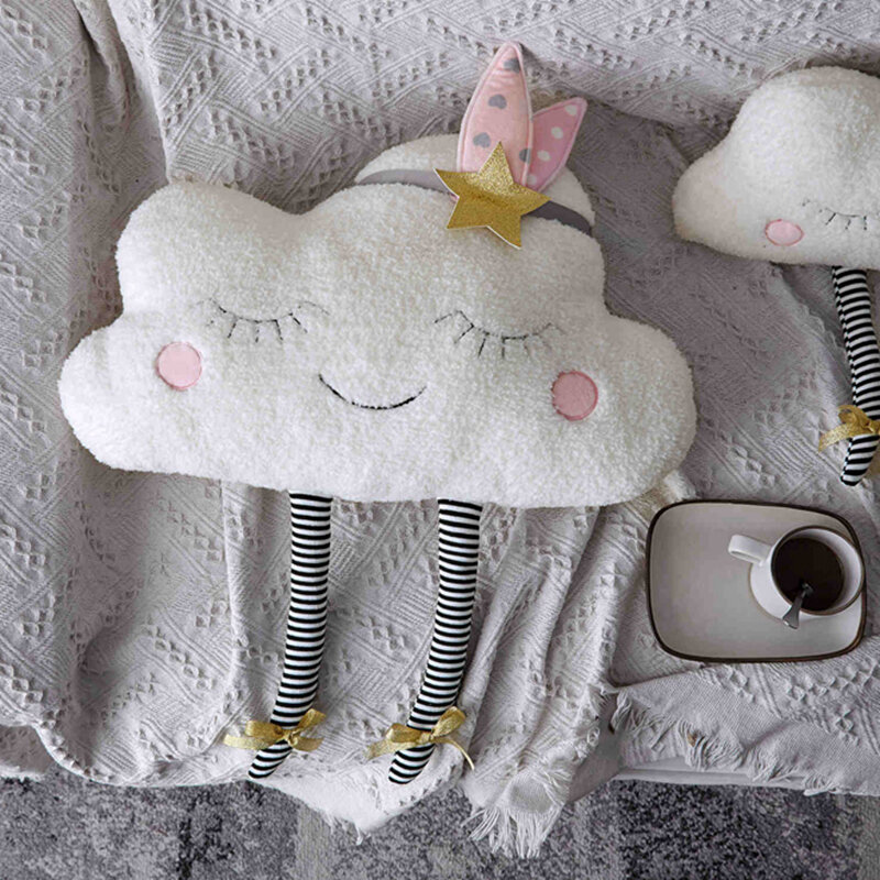 Nette Lächeln Wolken Plüsch Kissen Nordic stil Gefüllt Plüsch Spielzeug Weichen Kissen Sofa Kissen Hause Schlafzimmer Dekoration Geschenke Für Mädchen