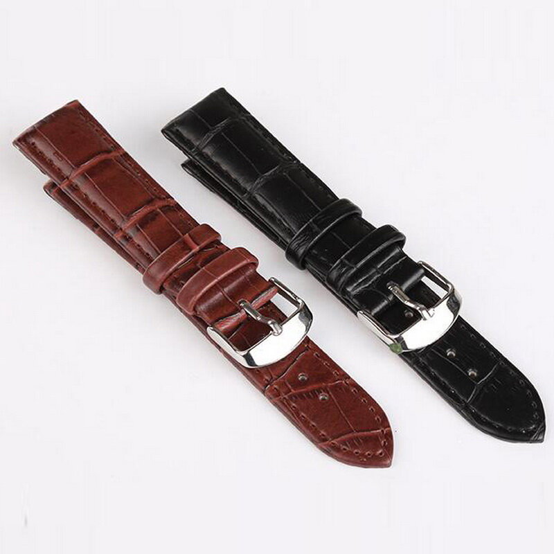 Neway Durable Leder Uhr Band Strap Handgelenk Armband Armbanduhr Schwarz Braun für Mann Frau 16mm 18mm 20mm 22mm