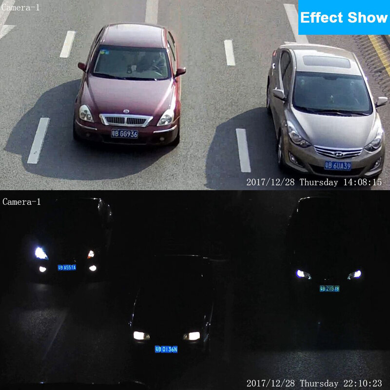 Câmera externa para estrada com led ir, lente varifocal ahd 1080p 2mp 5-50mm, reconhecimento de placa de identificação, lpr, carro, ambiente externo