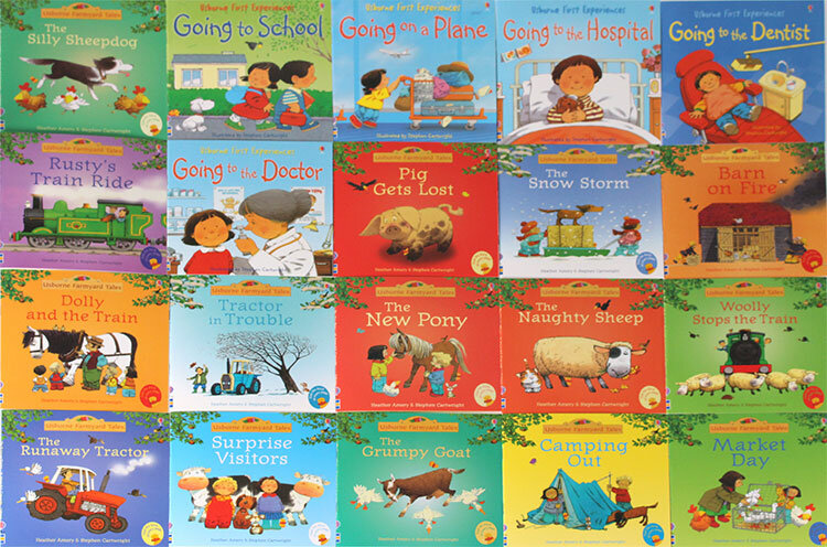 Losowo wybierz 5 sztuk/zestaw 15x15cm Usborne najlepsze książki z obrazkami dzieci dziecko słynna historia angielski Farmyard Tales Series Farm Story