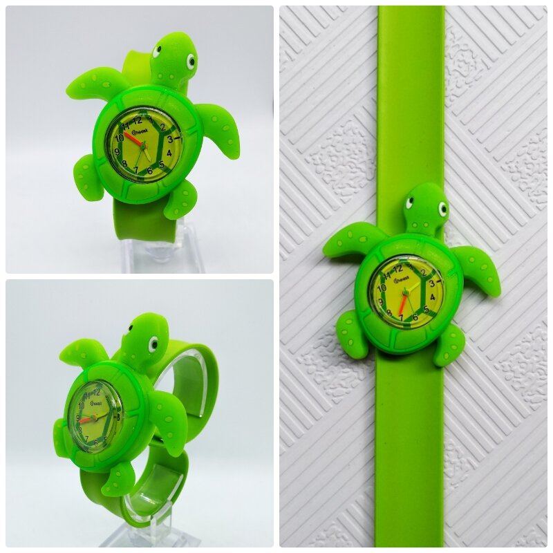 Desenhos animados millennium tartaruga criança relógio para crianças menina menino estudante relógios de pulso moda joaninha crianças relógio eletrônico presente do bebê