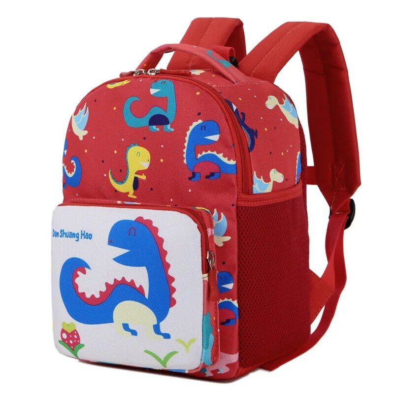 حقيبة ظهر بتصميم ديناصور للأطفال ، حزام أمان للأطفال الصغار ، حقيبة مدرسية مقاومة للغاية ومريحة