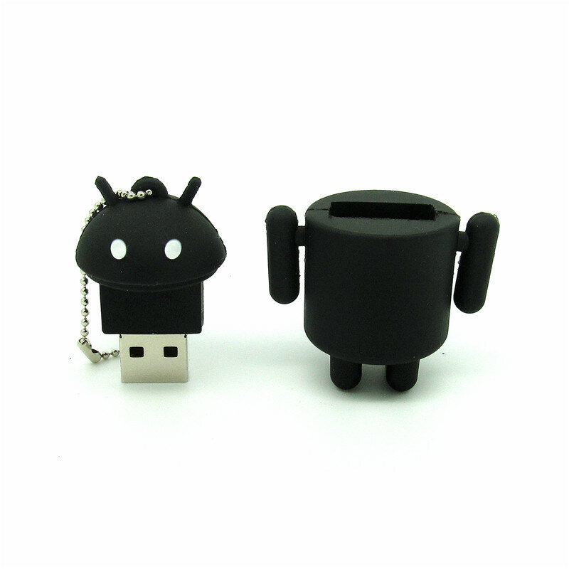 漫画かわいい Android のロボット USB フラッシュドライブ 8 ギガバイト 16 ギガバイト 32 ギガバイト 64 ギガバイトペンドライブ素敵なギフトペンドライブメモリスティック実容量 Cle USB