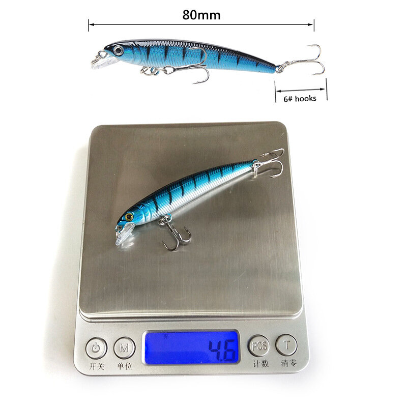 1 pçs/isca de peixe duro biônico isca de plástico menor 8 cm/4.6g pesca engrenagem swimbait