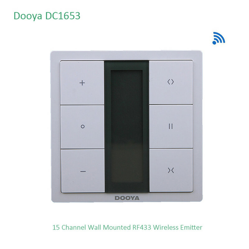 Dooya DC1653 Wall Switch, 15 Saluran Pemancar Remote Controller untuk Listrik Tirai Motor Tirai Aksesoris untuk KT320E/DT52E