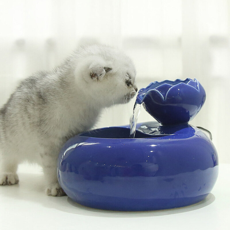 สัตว์เลี้ยงอัตโนมัติ Circulation Water Dispenser อุปกรณ์ Fountain น้ำอ่างล้างหน้าเครื่องดื่มสำหรับแมวสุนัข Feeding อุ...