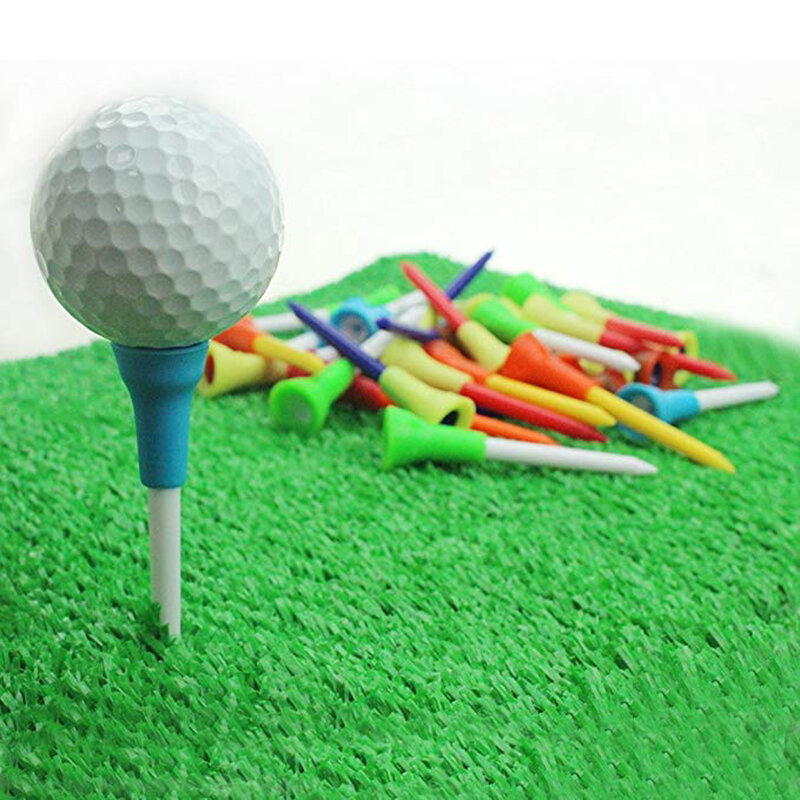 Crestgolf-camisetas de Golf de plástico multicolor, accesorio duradero con cojín de goma, 83mm/70mm/54mm, 50 unids/paquete