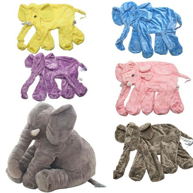 1 قطعة 60 سنتيمتر الملونة الفيل الجلد لينة ألعاب من نسيج مخملي محشوة الطفل الاطفال الطفل استرضاء النوم الوسائد Kawaii هدية للأطفال