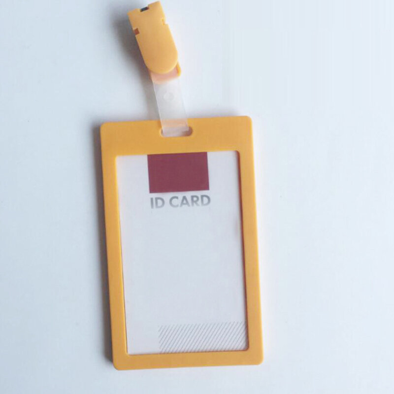 10 Stks/partij Business School Kantoor Verticale Stijl Badge Houder Met Clips Card Ziekenhuis Gratis Verzending ID Badge Kaarthouders