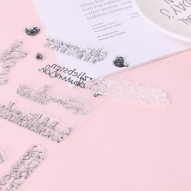 Alfabeto DIY sello transparente de silicona sello adhesivo repujado para álbum de recortes álbum de decoración nuevo 10166