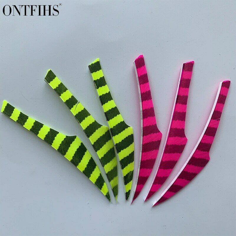 50Pcs 4" Arrow Feather Fletching For Archery Arrow Accessories Fletches Feathers --Striped KING