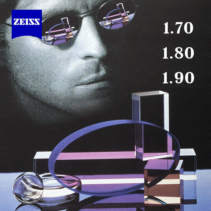 ZEISS-lentes minerales 1,70 1,80 1,90 naturales, lentes para miopía severa, presbicia, astigmatismo, gafas para miopía alta, 1 par